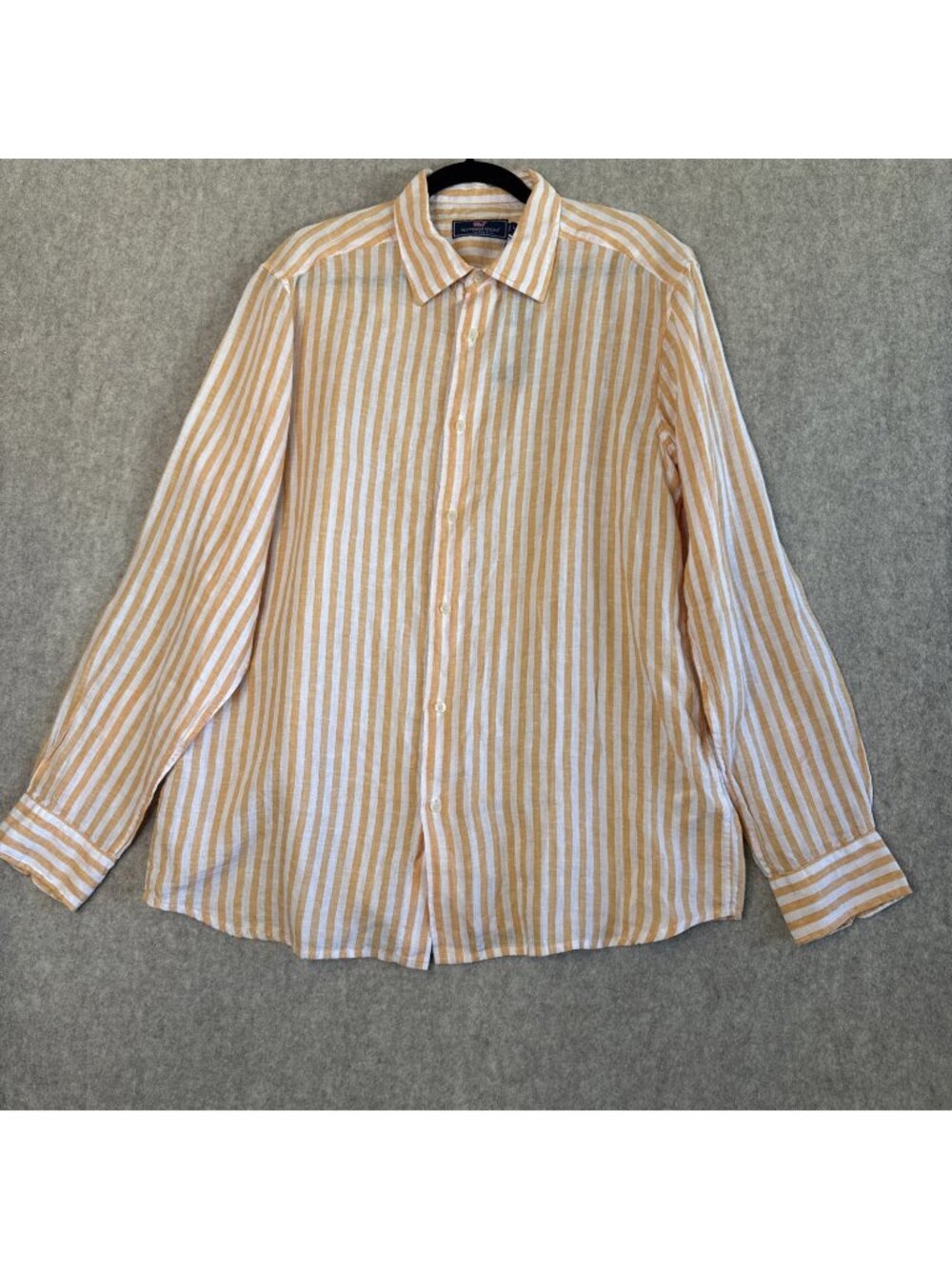 Vineyard Vines 100% Linen Tisbury Shirt Mens L Stripe Button Up Coastal LS NWT